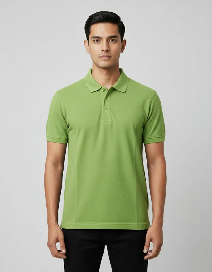 Teeshion Lime Olive Green Classic Premium Piqué Polo Shirt
