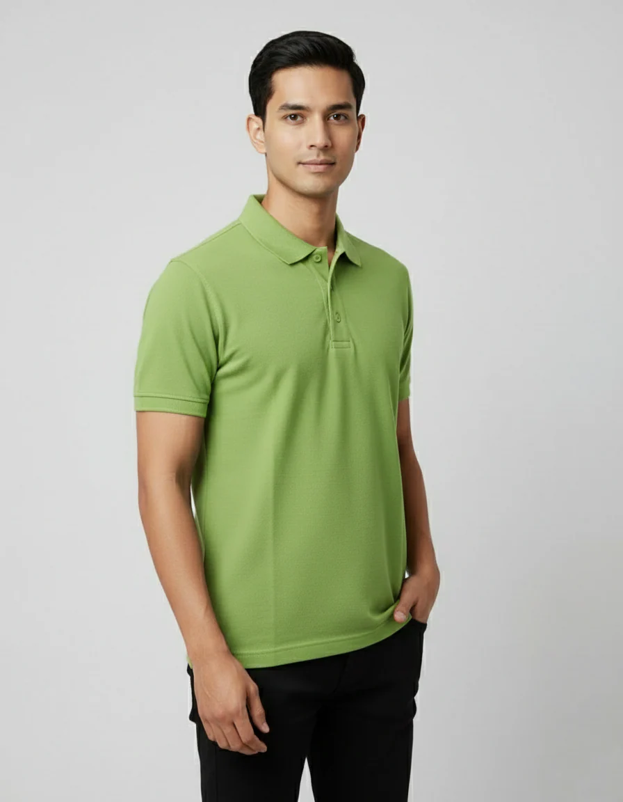 Teeshion Lime Olive Green Classic Premium Piqué Polo Shirt